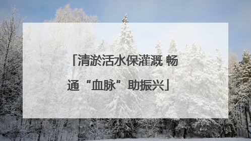清淤活水保灌溉 畅通“血脉”助振兴
